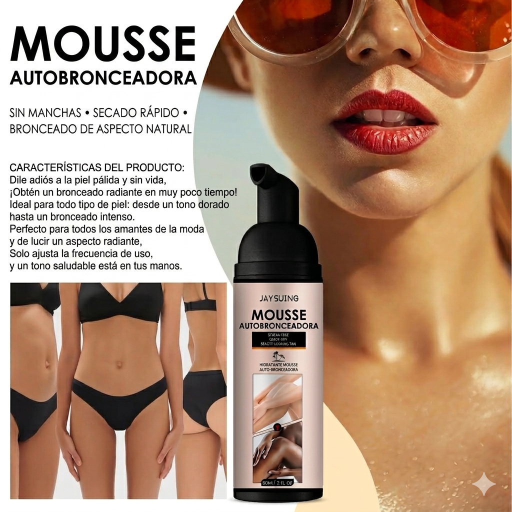 Mousse Bronceador Natural para el cuerpo